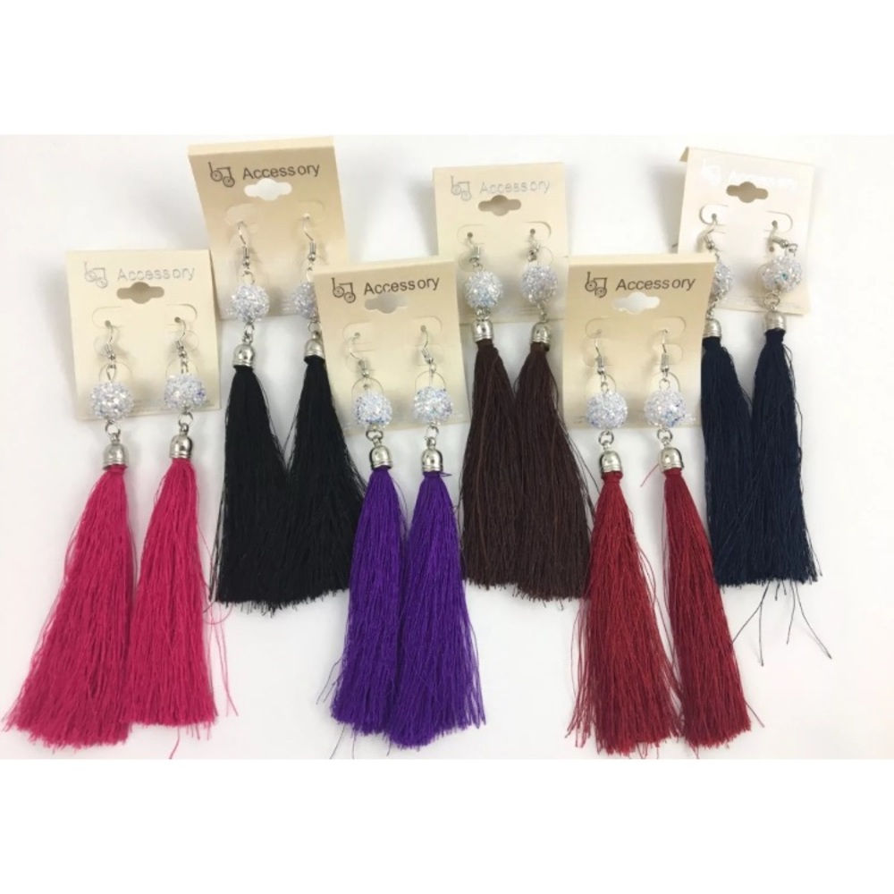 YOU CHOOSE Tassel Dangle Earrings Shoulder Duster - Picture 1 of 8